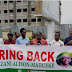 Photos From #bringbackdiezani Protest Holding In Front Of EFCC Headquarters In Abuja