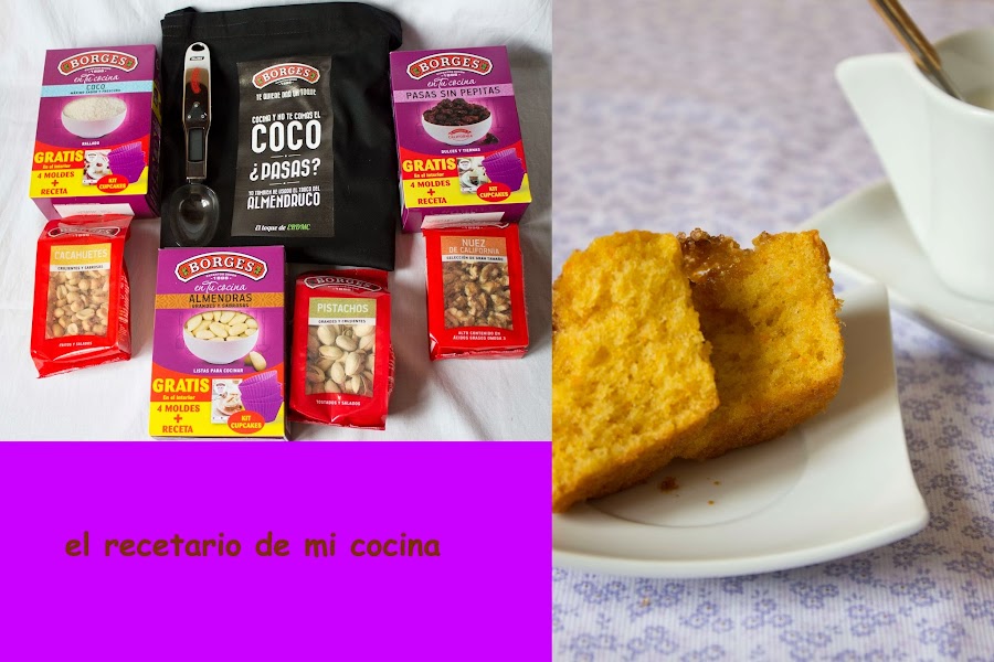 magdalenas de zanahorias y almendras