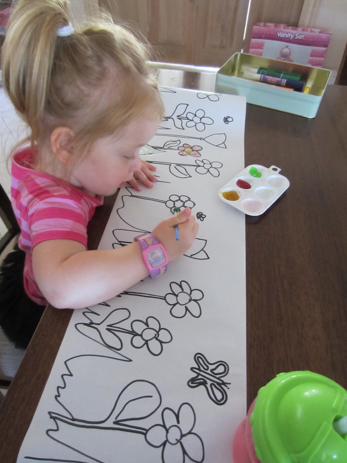 Learn with Play at Home Paint a Garden. In the lines!