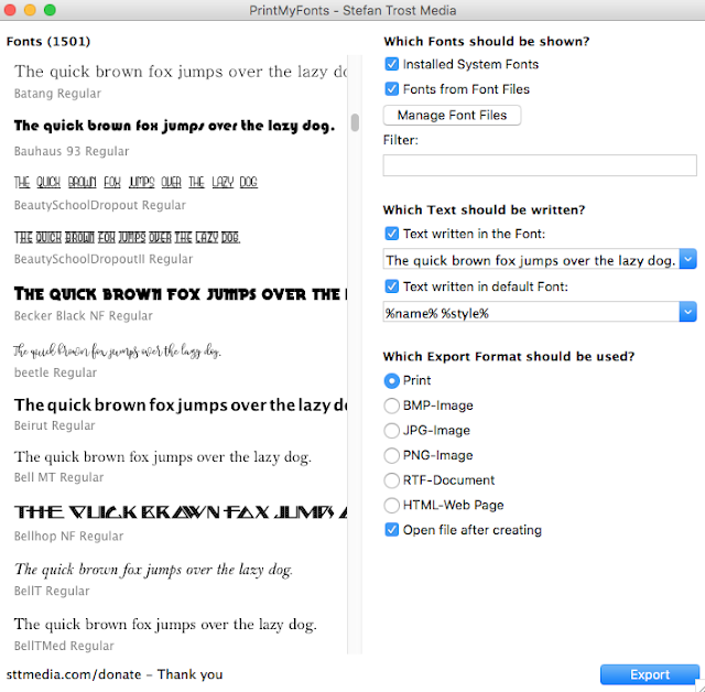 THE ART OF CREATIVITY STUDIO DATABASE OF YOUR FONTS