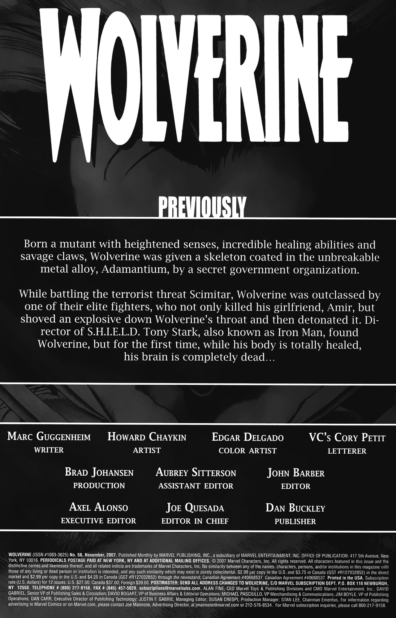 Read online Wolverine (2003) comic -  Issue #58 - 2