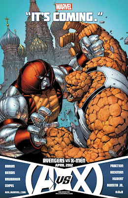 Avengers vs X-Men “It’s Coming” Promo Image - Colossus vs Thing
