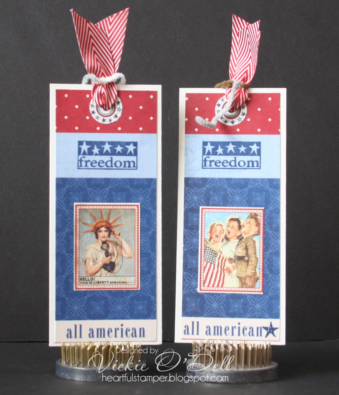 HeARTful Stamper Patriotic Bookmarks