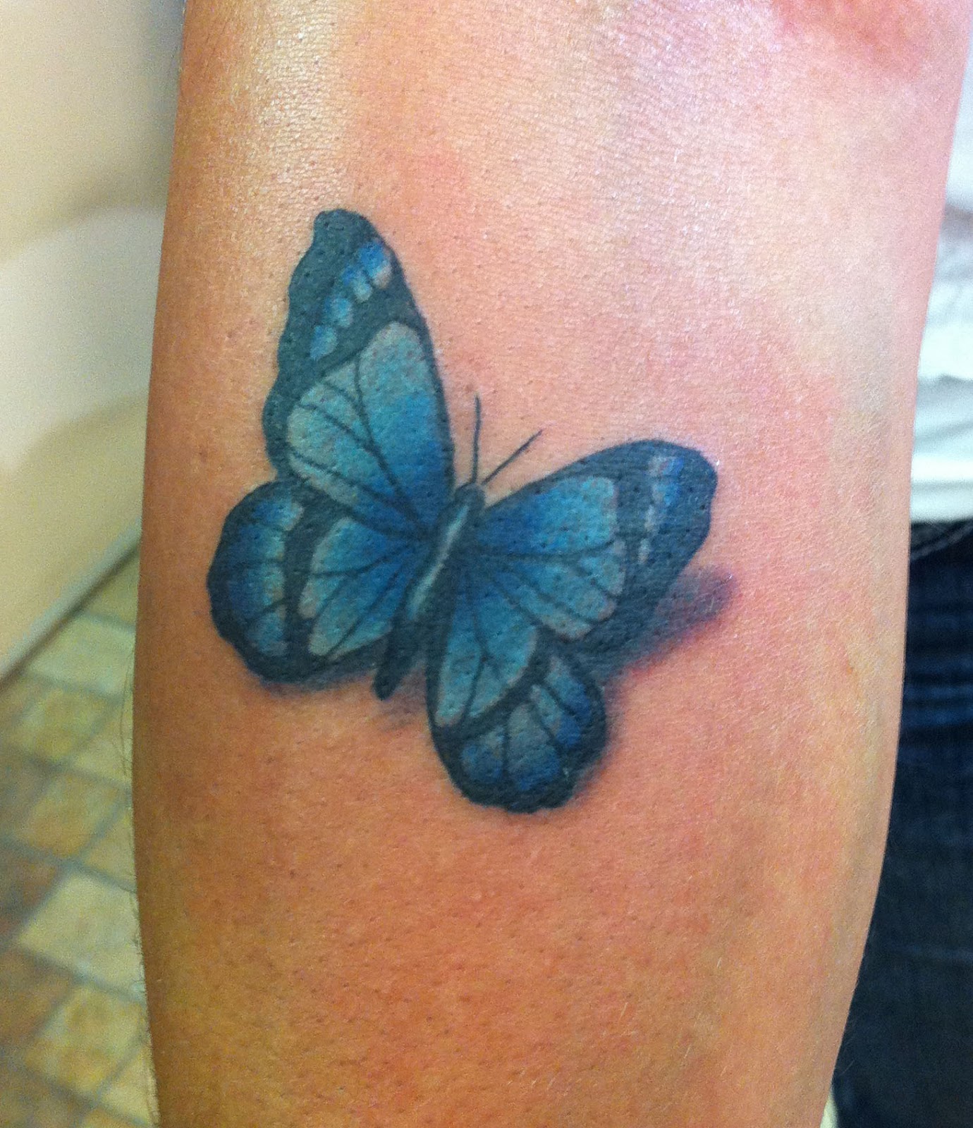 Tattoos by Wojo: Blue Butterfly