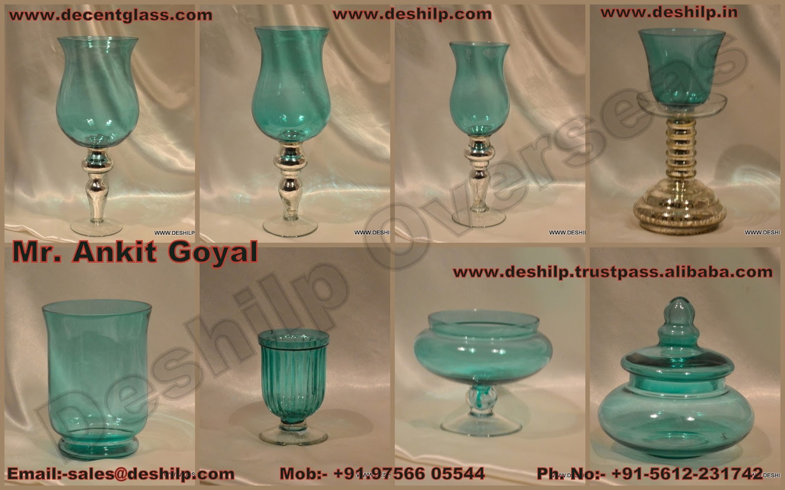 DESHILP OVERSEAS Glass Pillar Candle, Jar, Glass
