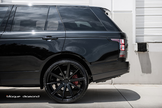 2015 Range Rover Fitted with 24 Inch BD-9’s in Black - Blaque Diamond Wheels