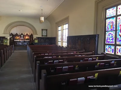 interior of Church of the Wayfarer in Carmel, California