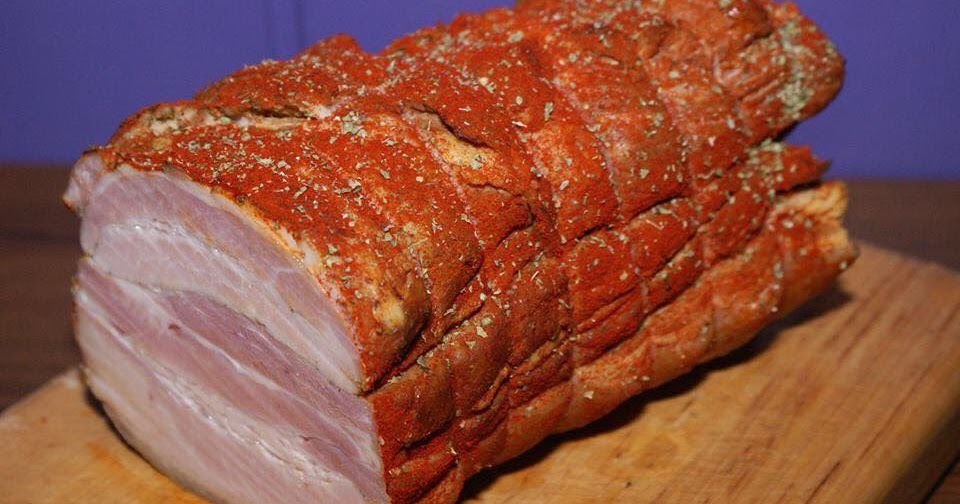 Domowy wyrób. Coś do chleba i talerza. Boczek gotowany