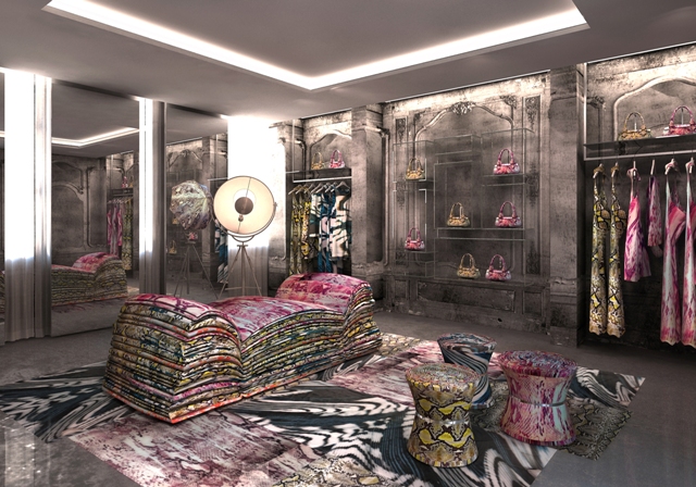 Populair Scheur picknick ANDREA JANKE Finest Accessories: New Just Cavalli Flagship Store in Milan