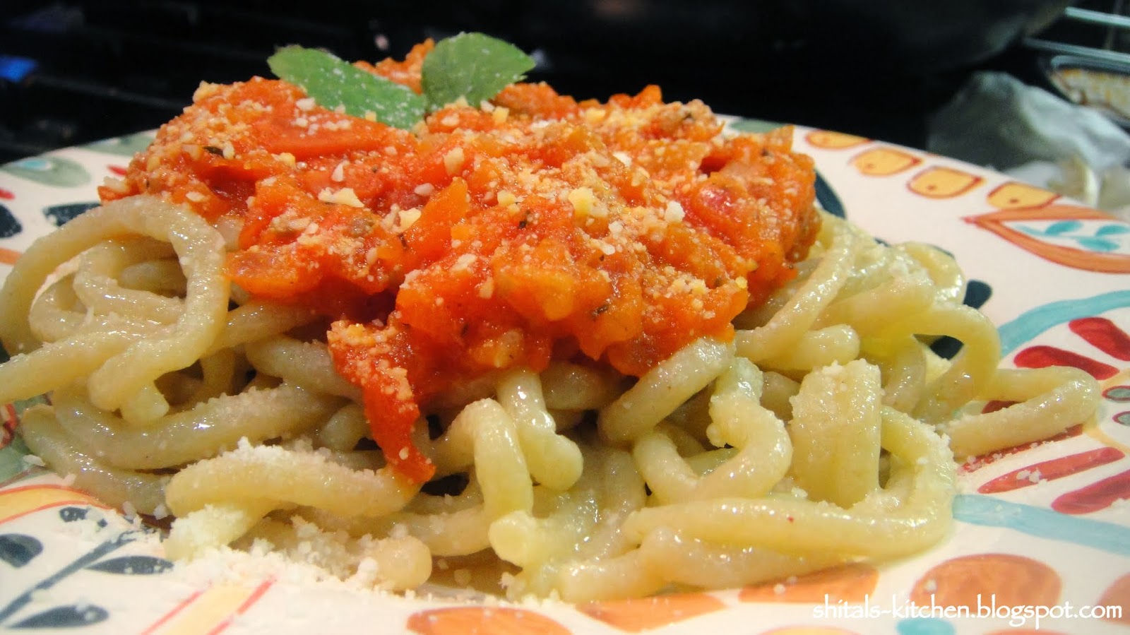 Shital'sKitchen Eggless Spaghetti with Alfredo Sauce