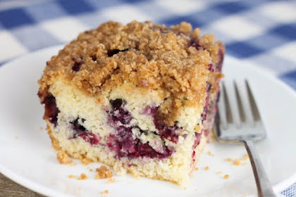 BLUEBERRY COFFEECAKE WITH STREUSEL TOPPING