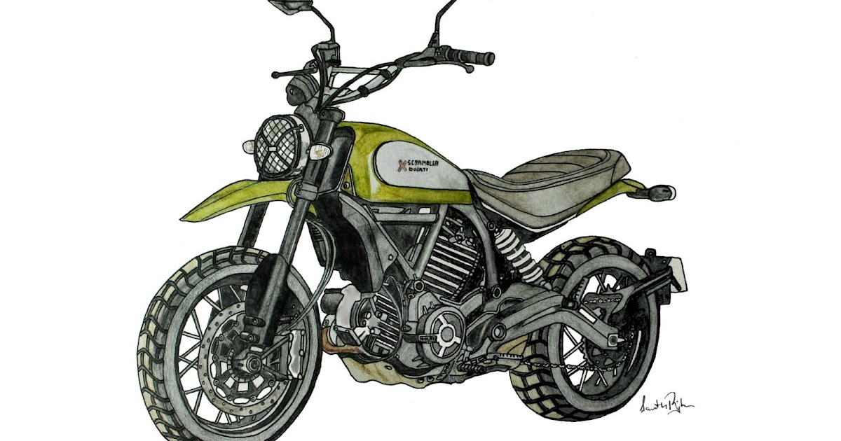 Чертеж мотоцикла Ducati