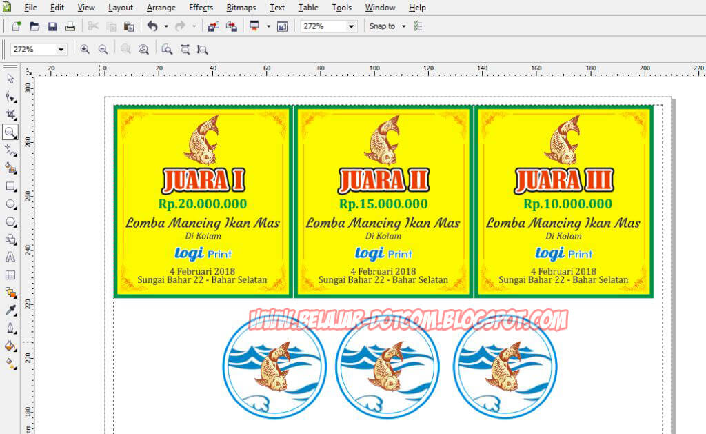 Membuat Desain Stiker Label Piala Atau Trophy Dengan Coreldraw Kumpulan Tutorial