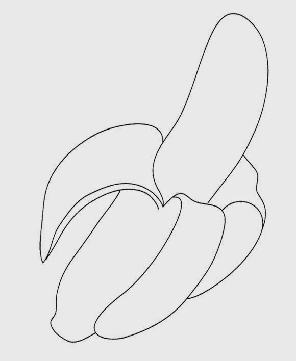Koleksi Gambar Sketsa Buah Pisang Terbelah Sketsa Gambar