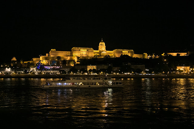 Collina del castello di notte-Budapest