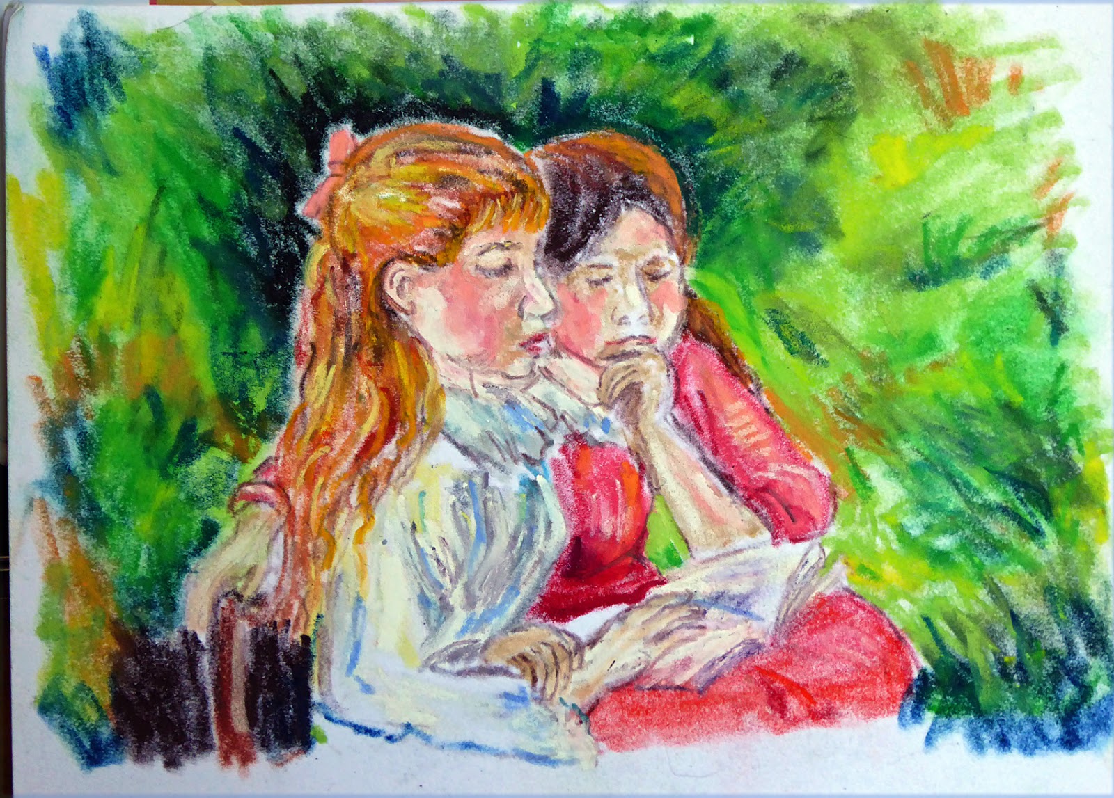 art de vivre la peinture de peintrefiguratif CROQUIS PASTEL GRAS AU LOUVRE