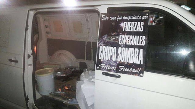 Veracruz: Grupo Sombra BRAZO ARMADO del CDG repartieron cenas Navideñas. Noticias en tiempo real