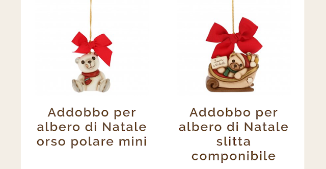 addobbo albero di natale Thun orso polare Thun per albero di natale