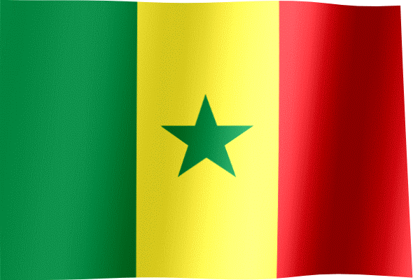 Waving Flag of Senegal (Animated Gif)