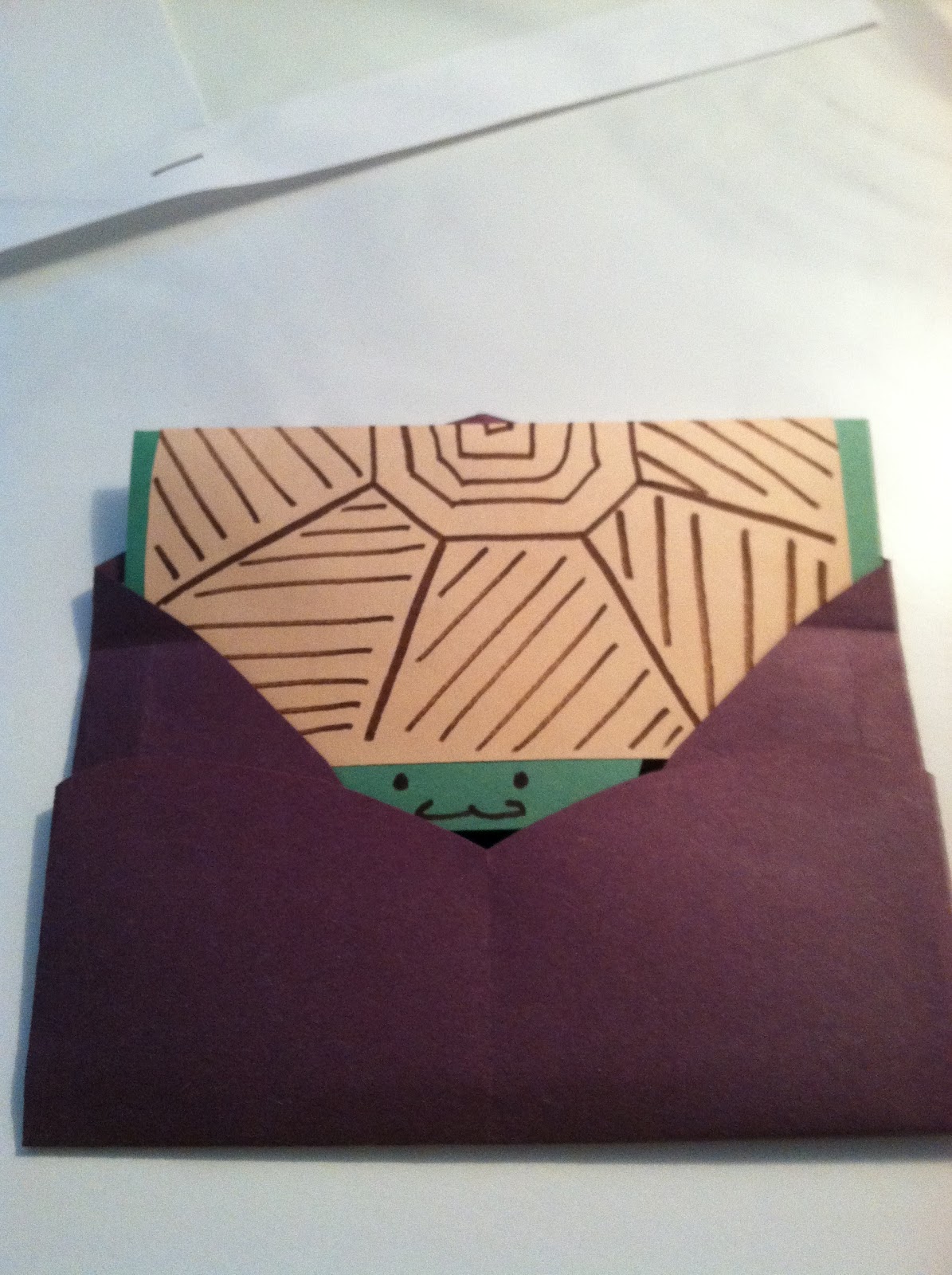 If I can do it, you can too!: DIY Pop-Up Card (turtle)