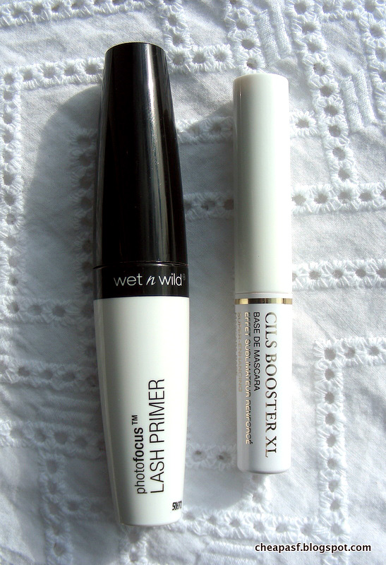 Review of Wet N Wild PhotoFocus Lash Primer,  Lancôme Cils Booster XL Mascara Base, and Benefit They're Real Tinted Lash Primer