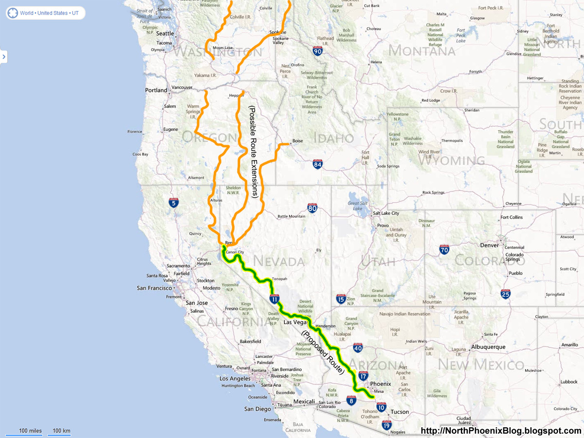 Interstate 11 Proposed Route Map Interstate 11 Proposed Route Map