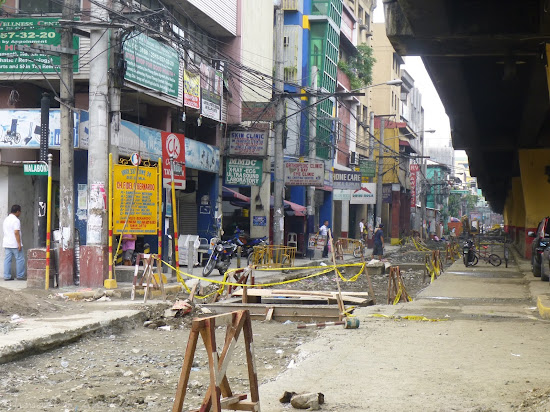 A portion of Rizal Avenue under construction