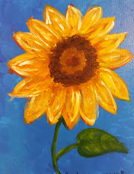 sunflower paintings tutorial lessons project