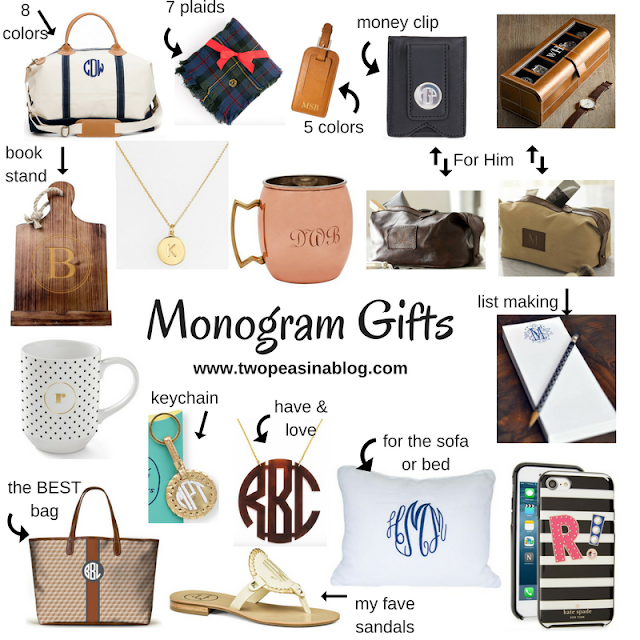 Two Peas in a Blog: Monday Inspiration - Monograms + Gift Guide