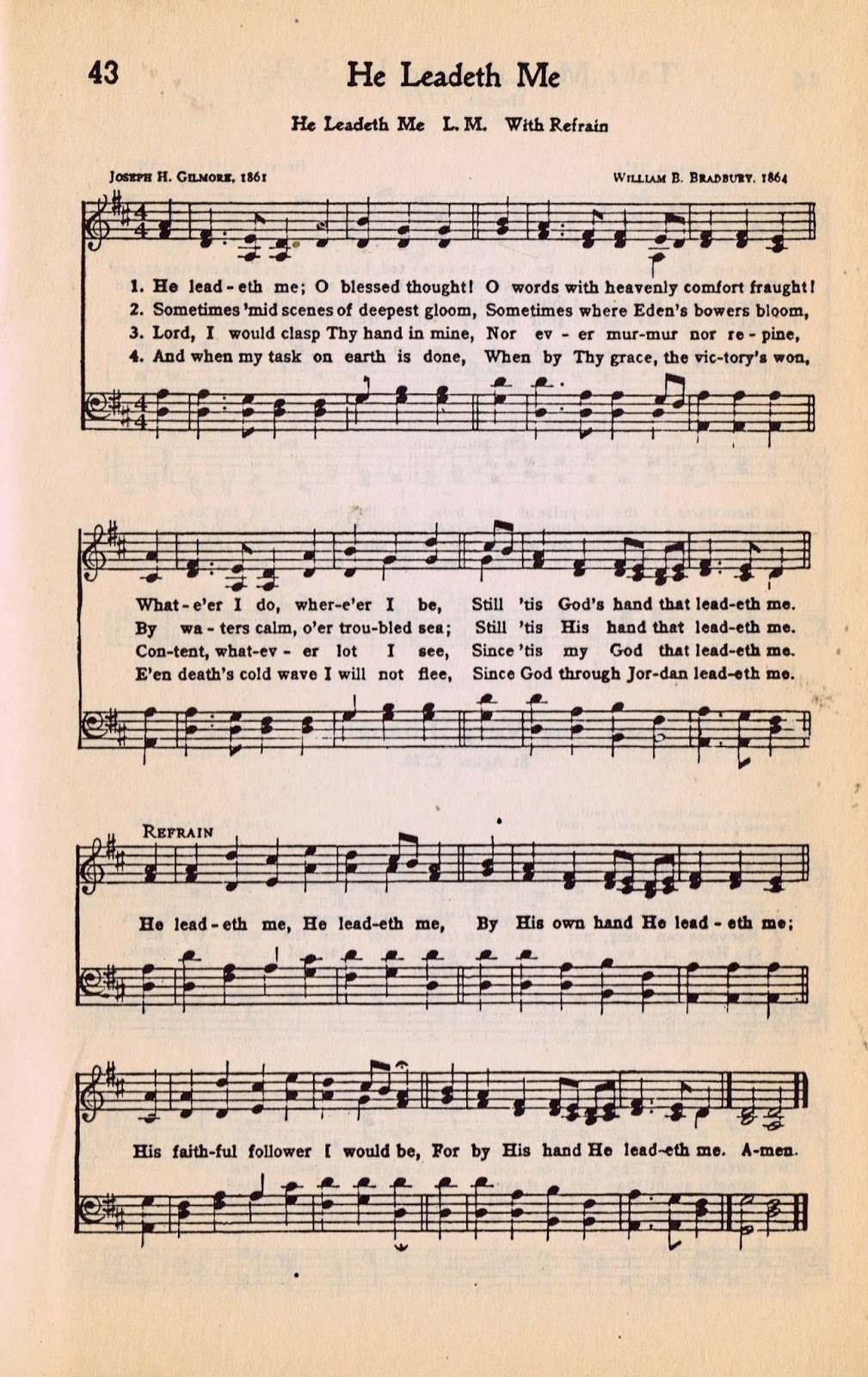 He Leadeth Me Printable Hymn Book Page Knick Of Time He Leadeth Me Printable Hymn Book Page Knick Of Time