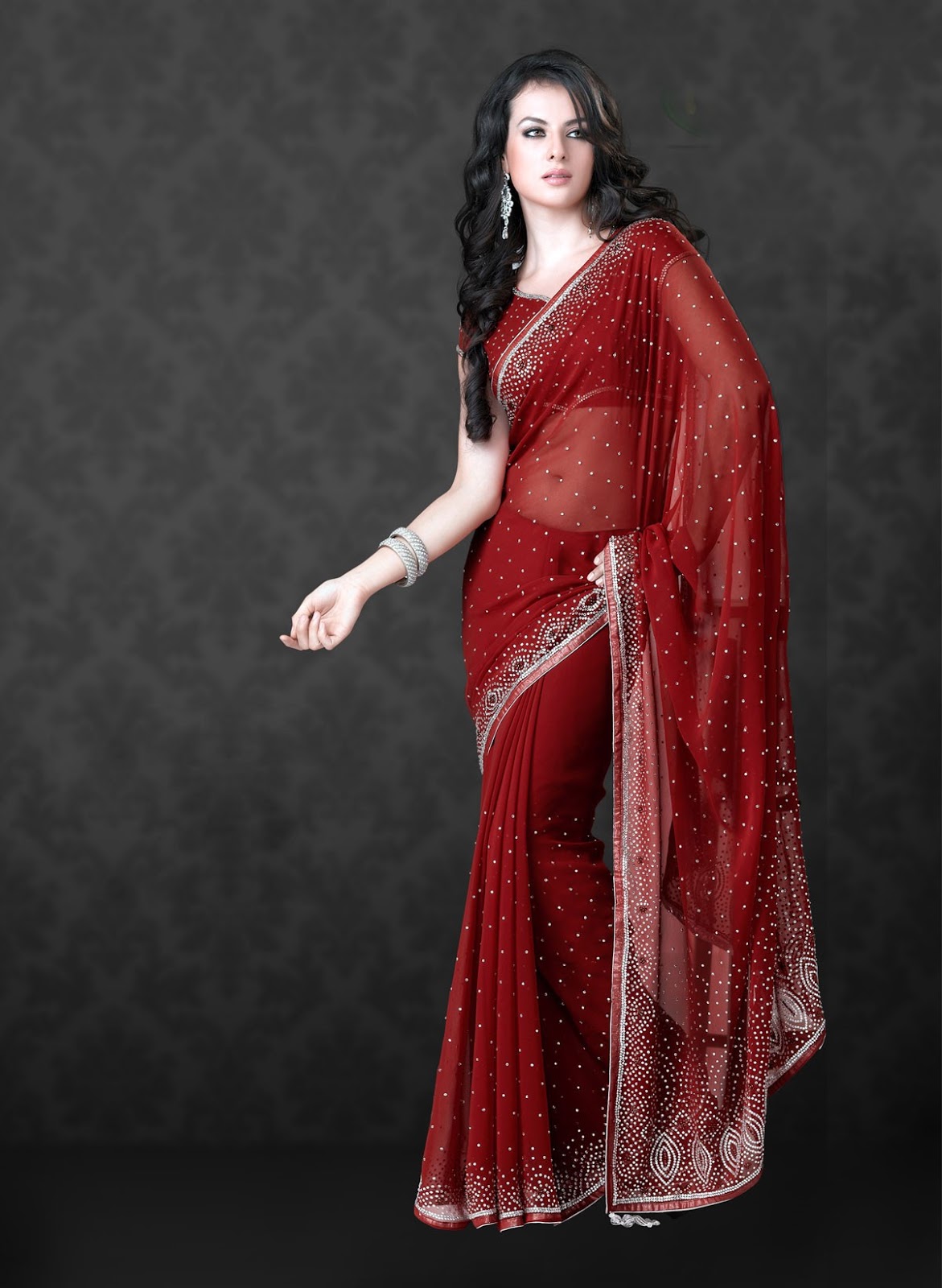 modern universe fashions red faux saree modern sapphire ring designs