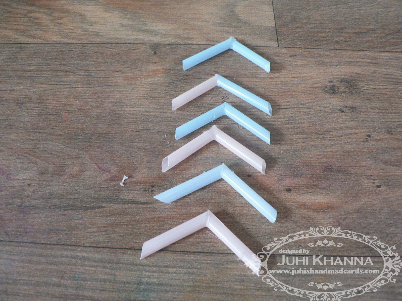 Juhi's Handmade Cards: Handmade plastic straw snowflake tutorial