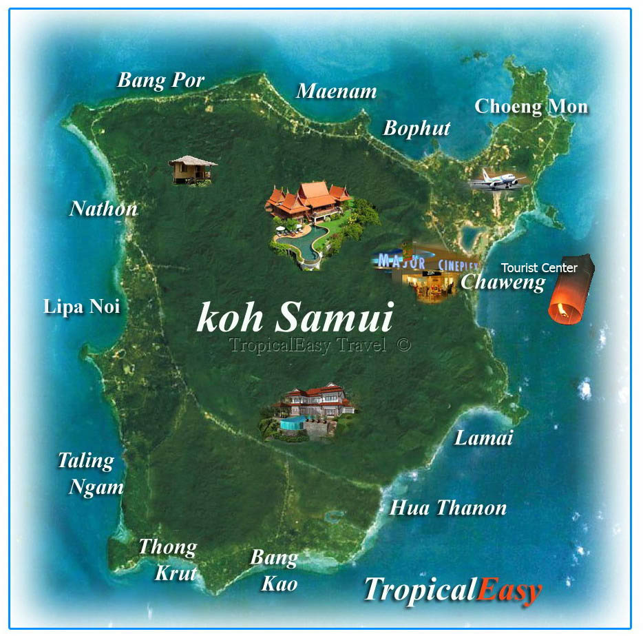 Samui Airport Transfer Service - Map Samui