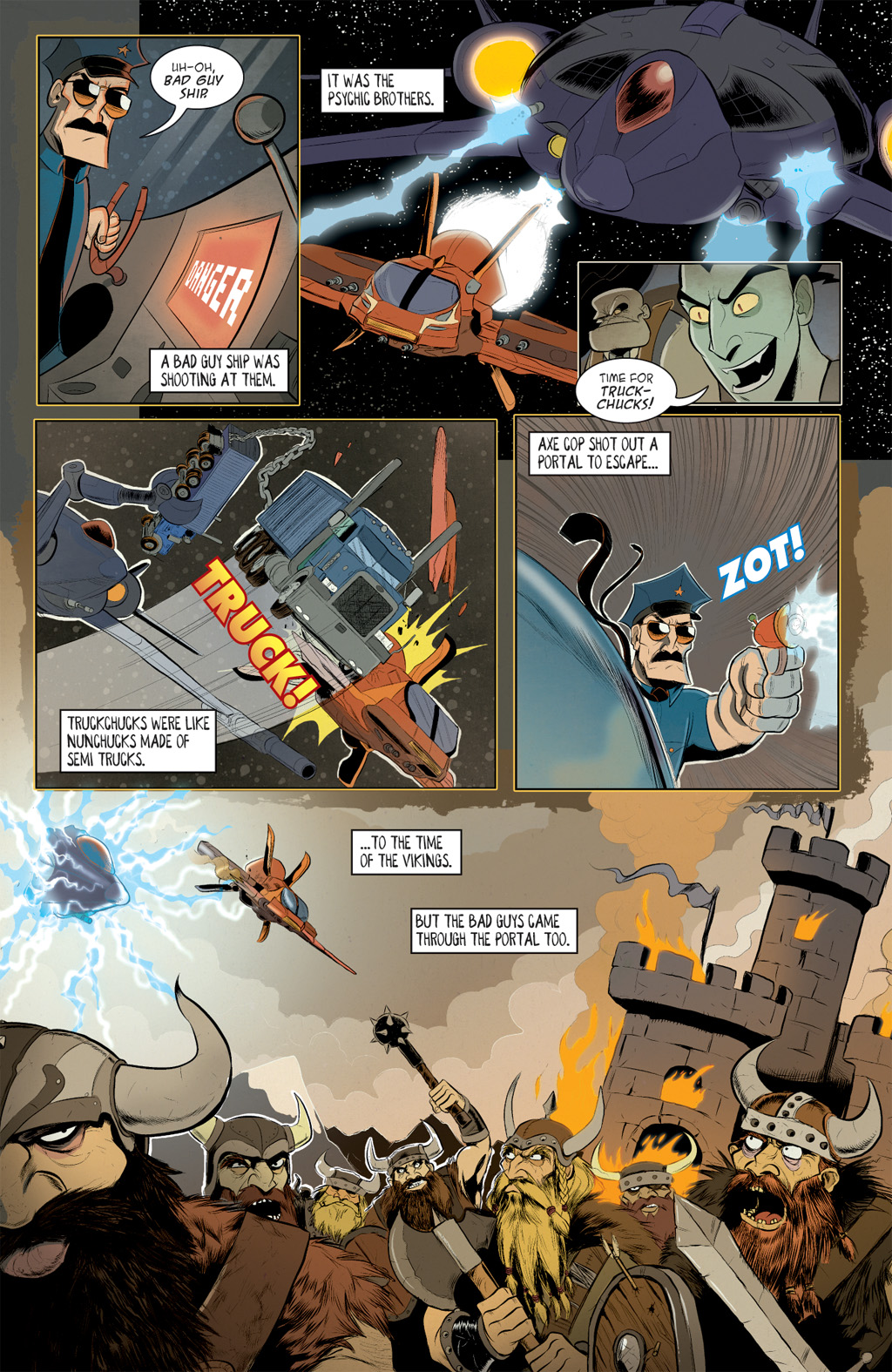 Read online Axe Cop: Bad Guy Earth comic -  Issue #2 - 9