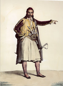 Souliote warrior, painting by Dupré Louis (1820).