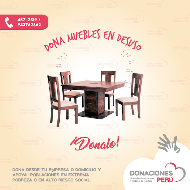 Dona muebles - Recicla muebles - Donalo - Donaciones Perú - Dona muebles de hogar