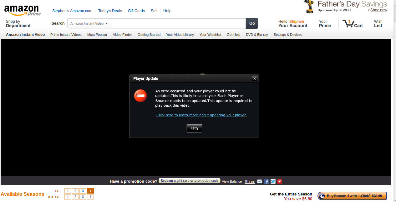 Amazon instant video linux updating player