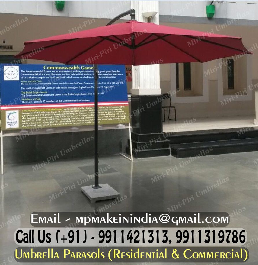 Outdoor Garden Cantilever Hanging Side Pole Umbrellas