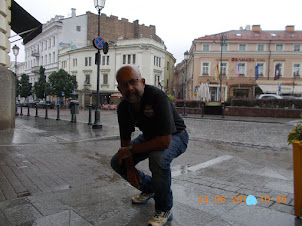 On a rainy day in Vilnius Old Town.