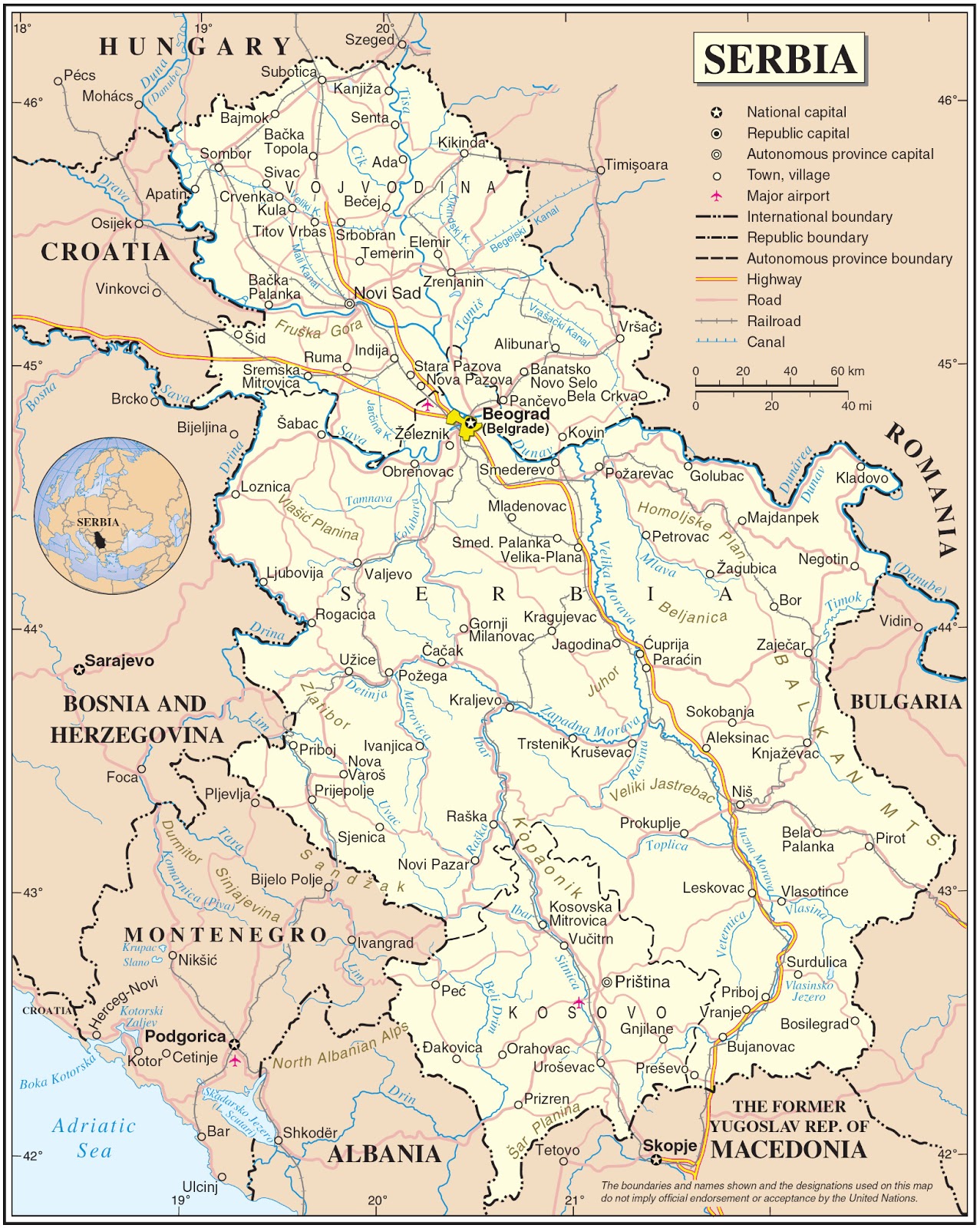 MAPS OF SERBIA