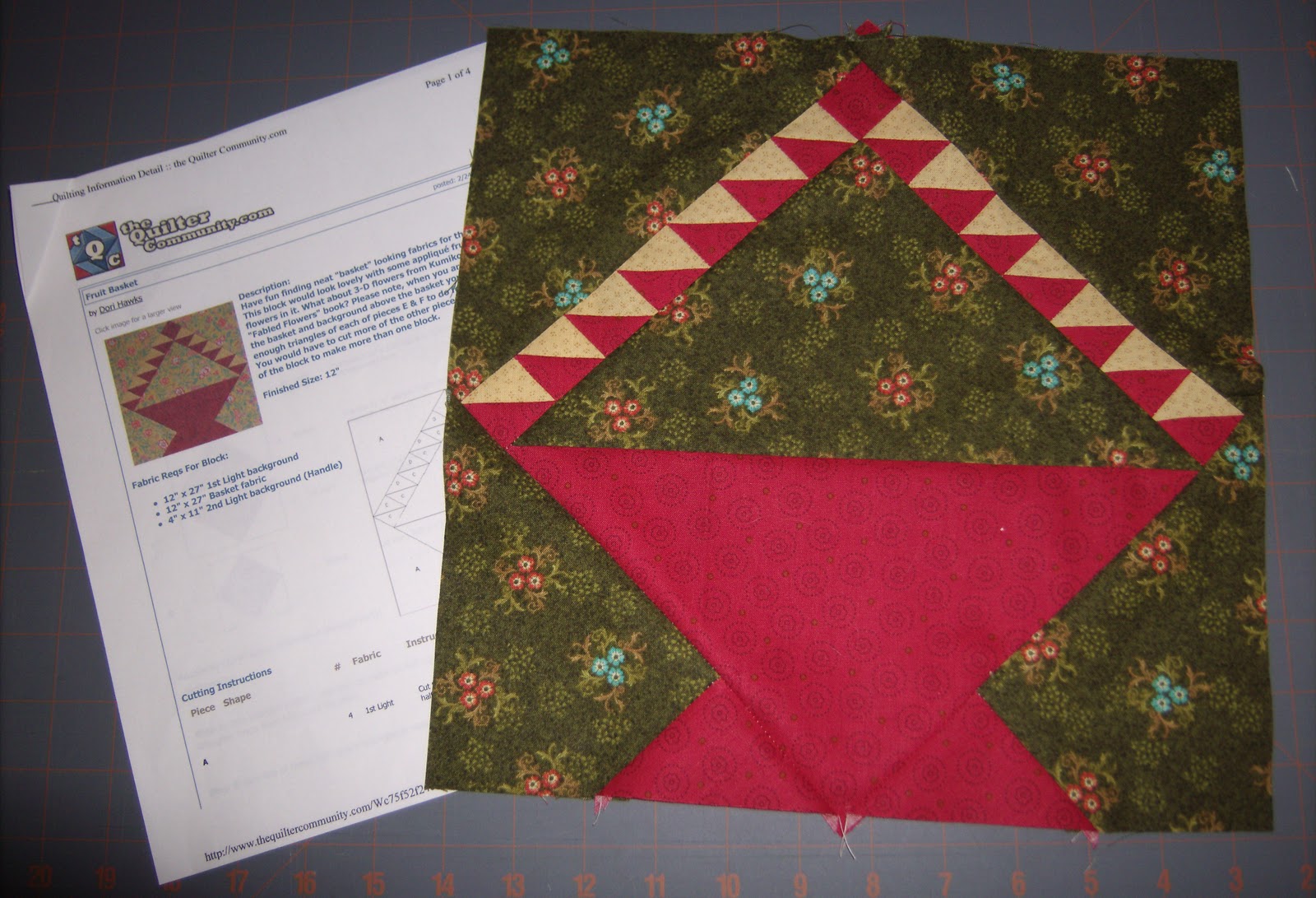 Gina'sCustomCreations Fruit Basket Quilt Block