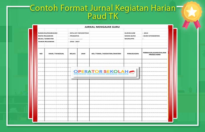 Contoh Jurnal Harian Paud