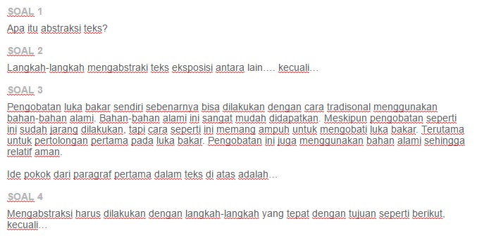 Contoh Soal Langkah Langkah Abstraksi Teks Eksposisi