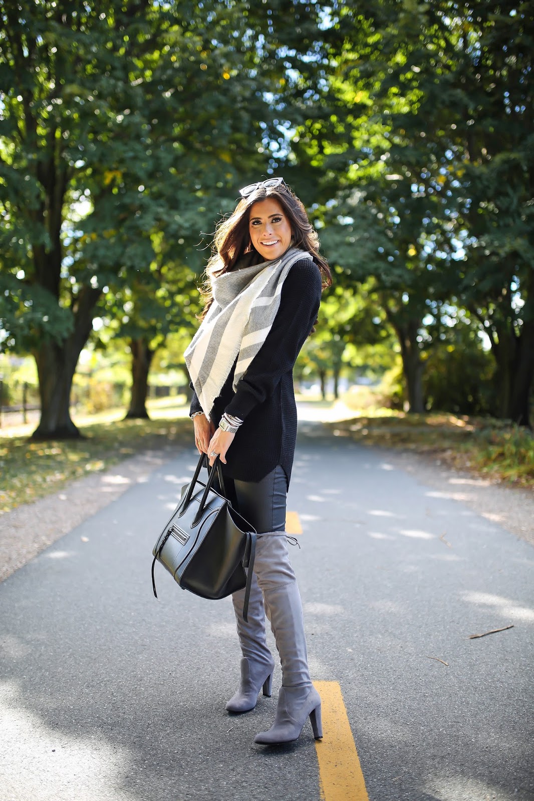 Over The Knee Boots w/Faux Leather Leggings The Sweetest Thing
