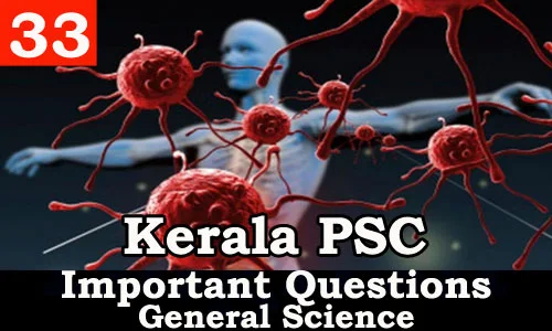 Kerala PSC - Important and Expected General Science Questions - 33