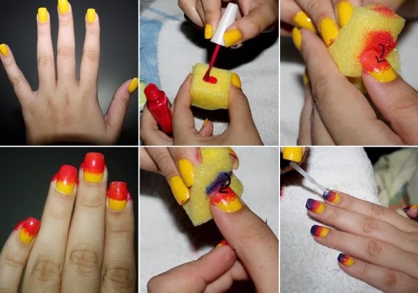 O mundo mais colorido: Unhas: Degradê