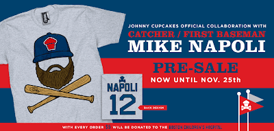 Johnny Cupcakes x Mike Napoli Baseball Crossbones T-Shirt “Napoli Crossbones”
