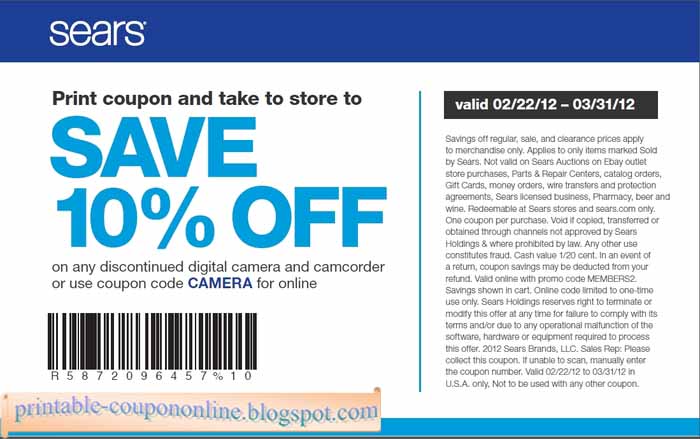 sears coupon codes for online shopping