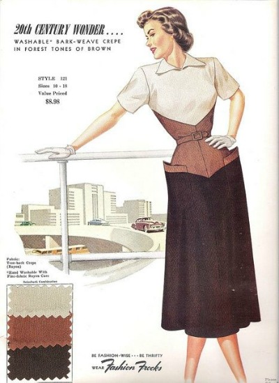 Fashion Frocks Style Card 1950