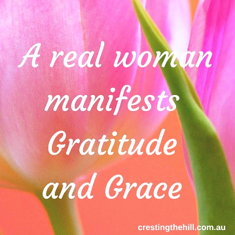 A real woman manifests Gratitude  and Grace
